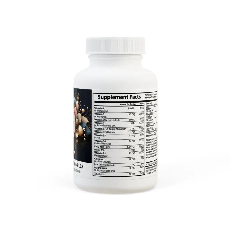 Boost Performance with our Herbal Power Supplement - White Bottle + Cap / Unflavored / 60 Vegetable Capsules Food