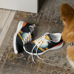 Athletic Shoes Black Yellow Abstract Pattern Women Sneakers Dipaliz