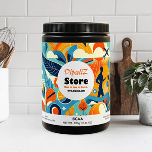 Grape Bcaa Supplement - Gmp Certified Fresh Energy - Dipaliz - Black Jar + Lid / Net Wt 11.46 Oz (325g) / Amino Acids