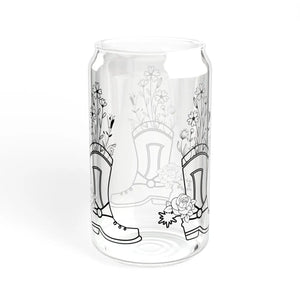 Wildflower Sipper Glass - Tritan Straw 16 Oz - Dipaliz - Tumblers