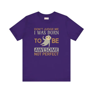 I was Born to be Awesome Short Sleeve Tee - Dipaliz - Team Purple / s - T-shirts