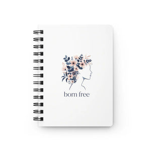 Born Free Floral Spiral Journal - Feminine Notebook for Women Inspirational Writing - Journals