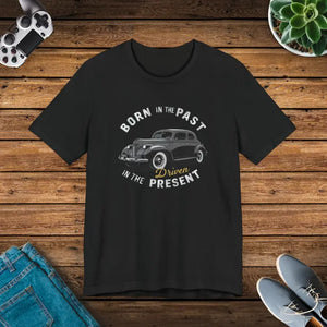 Vintage Car Design Unisex Jersey Tee for Nostalgic Soul - Dipaliz - Black / s - T-shirts
