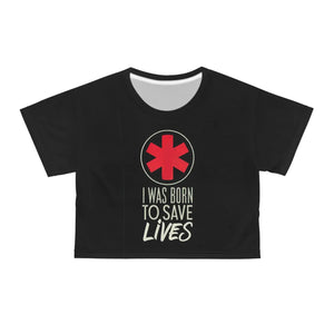 Heroic i was Born to Save Lives Aop Crop Tee - Dipaliz - T-shirts