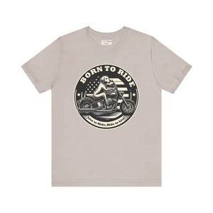 Ride Unisex Jersey Tee - Airlume Combed Ring-spun Cotton - Dipaliz - Heather Cool Grey / Xs - T-shirts