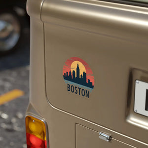 Boston Skyline Outdoor Sticker - Water-resistant Vinyl for Travel Lovers - Dipaliz - 6’’ × / Die-cut / Transparent