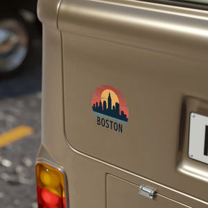 Vibrant Boston Skyline Outdoor Sticker Water-resistant Vinyl - Dipaliz - Decorative Stickers
