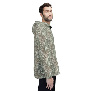 Outerwear - Botanical Camo Windbreaker - Green Leaf Print Jacket - Dipaliz