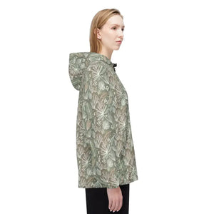Outerwear - Botanical Camo Windbreaker - Green Leaf Print Jacket - Dipaliz