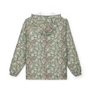 Outerwear - Botanical Camo Windbreaker - Green Leaf Print Jacket - Dipaliz