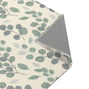Eucalyptus Area Rug - Soft Green Leaf Botanical Design - Dipaliz - Rugs