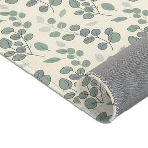 Eucalyptus Area Rug - Soft Green Leaf Botanical Design - Dipaliz - Rugs