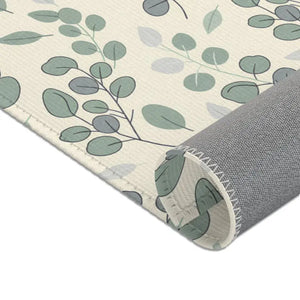 Eucalyptus Area Rug - Soft Green Leaf Botanical Design - Dipaliz - Rugs