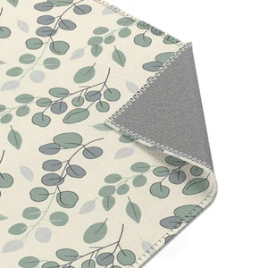 Eucalyptus Area Rug - Soft Green Leaf Botanical Design - Dipaliz - Rugs