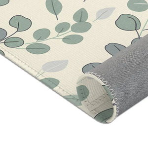 Eucalyptus Area Rug - Soft Green Leaf Botanical Design - Dipaliz - Rugs