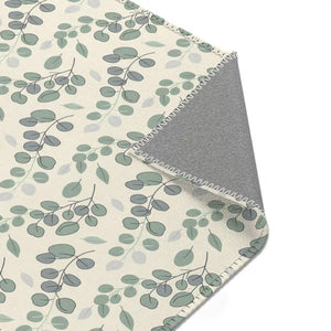 Eucalyptus Area Rug - Soft Green Leaf Botanical Design - Dipaliz - Rugs