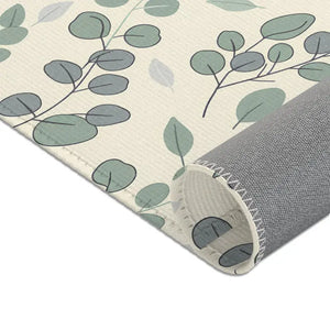 Eucalyptus Area Rug - Soft Green Leaf Botanical Design - Dipaliz - Rugs