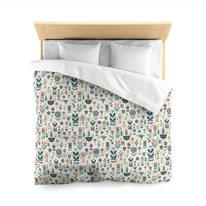 Botanical Floral Microfiber Duvet Cover - Cozy Bedding - Dipaliz - Covers
