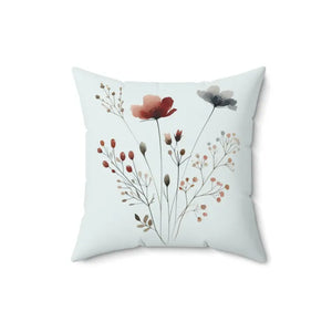 Botanical Floral Square Pillow - Cozy Home Decor Accent - Dipaliz - 16’’ × - Throw Pillows