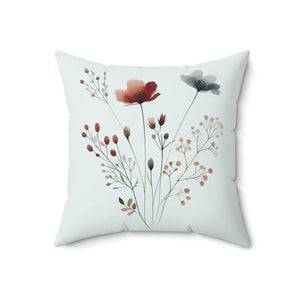 Botanical Floral Square Pillow - Cozy Home Decor Accent - Dipaliz - 18’’ × - Throw Pillows