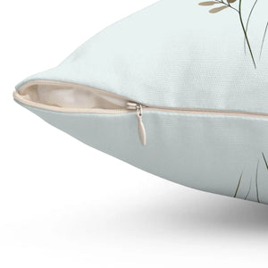 Botanical Floral Square Pillow – Cozy Cotton - Dipaliz - Throw Pillows