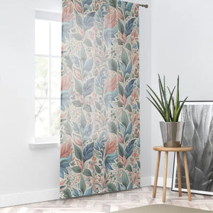 Botanical Floral Window Curtain - Elegant Home Decor - Dipaliz - Sheer / White / 50’’ × 84’’ - Curtains