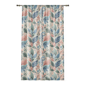 Floral Window Curtain – Botanical Home Decor - Dipaliz - Curtains