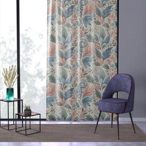 Floral Window Curtain – Botanical Home Decor - Dipaliz - Curtains