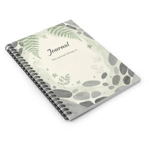 Paper Products - Journal Spiral Notebook - Botanical Fern Design - Dipaliz one Size