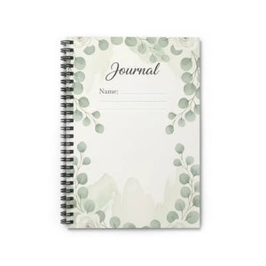 Paper Products - Botanical Journal Spiral Notebook - Nature Inspired Pages - Dipaliz one Size