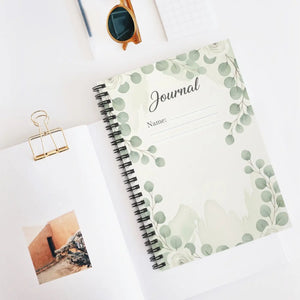 Personalized Botanical Journal Spiral - Metal Binding - Dipaliz - Journals
