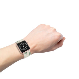 Botanical Leaf Apple Watch Band - Neutral Green Floral Strap - Dipaliz - Accessories