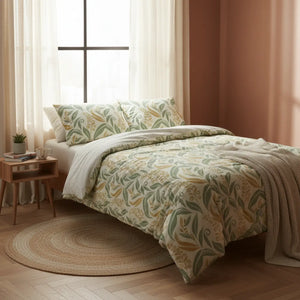 Botanical Leaf Cotton Duvet Cover Set - Dipaliz - Bedding Sets