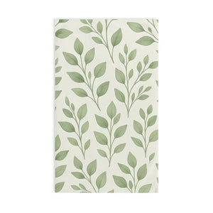 Botanical Leaf Towel - Greenery Bathroom Decor Natural Accent - Dipaliz - White Base / 28’’ × 16’’ - Hand Towels