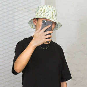 Botanical Floral Reversible Bucket Hat Breathable - Dipaliz - Hats