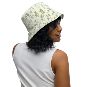 Botanical Floral Reversible Bucket Hat Breathable - Dipaliz - Hats
