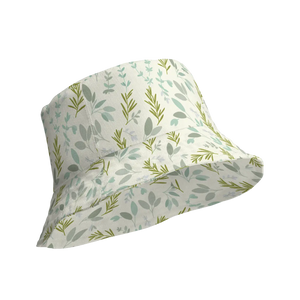 Botanical Floral Reversible Bucket Hat Breathable - Dipaliz - Hats
