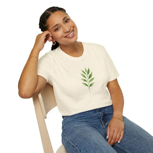 Eco Chic Nature Botanical Leaf Tee Unisex Comfort Style - Dipaliz - T-shirts
