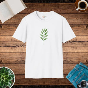 Eco Chic Nature Botanical Leaf Tee Unisex Comfort Style - Dipaliz - Xs / White - T-shirts