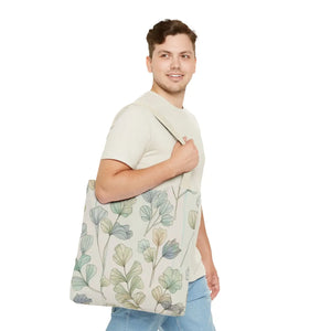 Pastel Botanical Tote Bag - Black Cotton Handles - Dipaliz - Bags