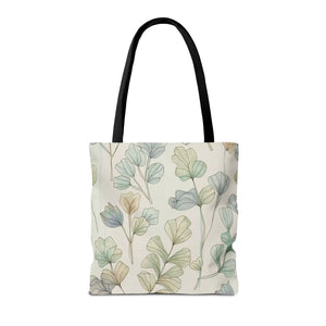 Pastel Botanical Tote Bag - Black Cotton Handles - Dipaliz - Bags