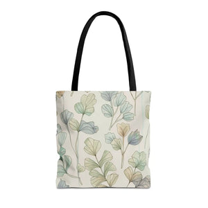 Pastel Botanical Tote Bag - Black Cotton Handles - Dipaliz - Bags