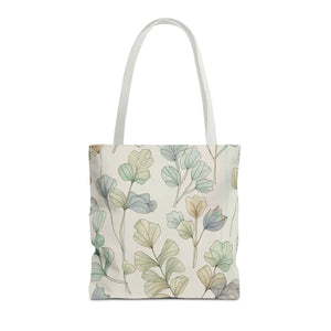 Pastel Botanical Tote Bag - Black Cotton Handles - Dipaliz - Bags