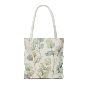 Pastel Botanical Tote Bag - Black Cotton Handles - Dipaliz - Bags