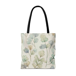 Pastel Botanical Tote Bag - Black Cotton Handles - Dipaliz - Bags