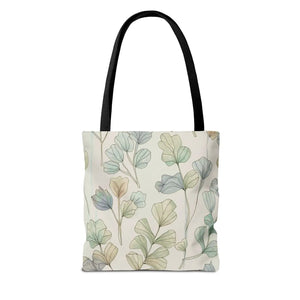 Pastel Botanical Tote Bag - Black Cotton Handles - Dipaliz - Bags
