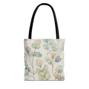 Pastel Botanical Tote Bag - Black Cotton Handles - Dipaliz - Bags