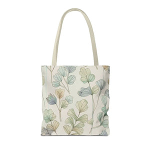 Pastel Botanical Tote Bag - Black Cotton Handles - Dipaliz - Bags