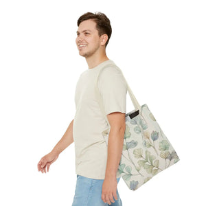 Pastel Botanical Tote Bag - Black Cotton Handles - Dipaliz - Bags