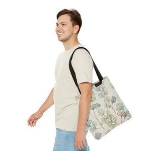Pastel Botanical Tote Bag - Black Cotton Handles - Dipaliz - Bags